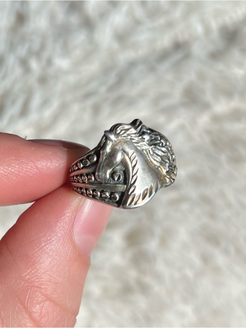 Sterling Silver Horse Ring